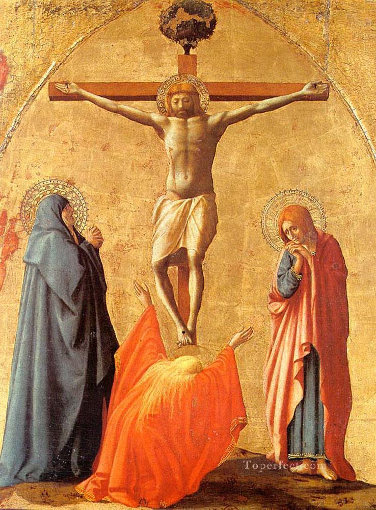 Kreuzigung Christentum quattrocentistischen Masaccio Ölgemälde